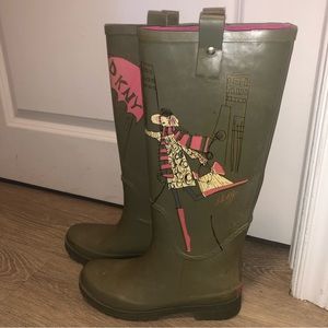 DKNY ladies rain boots rubber boots wellingtons size 6